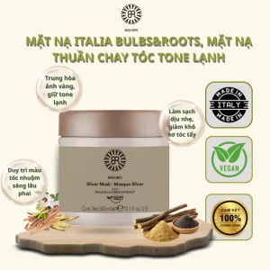 Mặt Nạ Bulbs&Roots Silver Mask, Mặt Nạ Thuần Chay Tóc Tone Lạnh Làm Dịu Da Và Dưỡng Ẩm Cho Thân Tóc