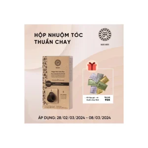 Nhuộm Tóc VEGAN HAIR COLOR BOX Bulbs&Root Store, Màu Nhuộm Tóc Thuần Chay An Toàn Bền Màu